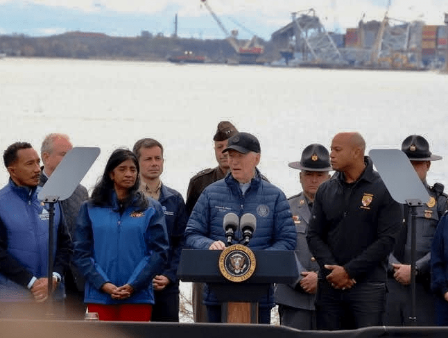 President Joe Biden visits Baltimore to assess Key Bridge collapse and recovery efforts