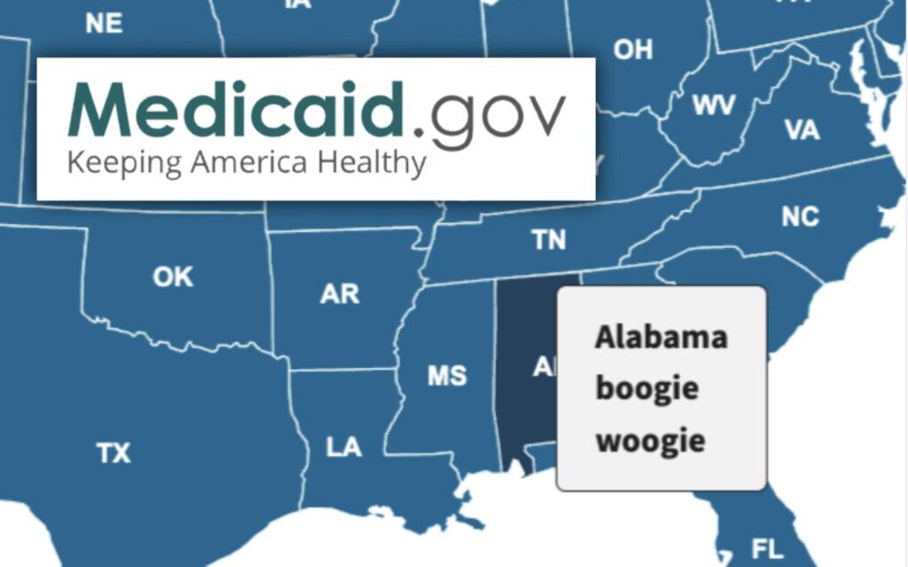 Medicaid website lists “Alabama boogie woogie” in absurd error