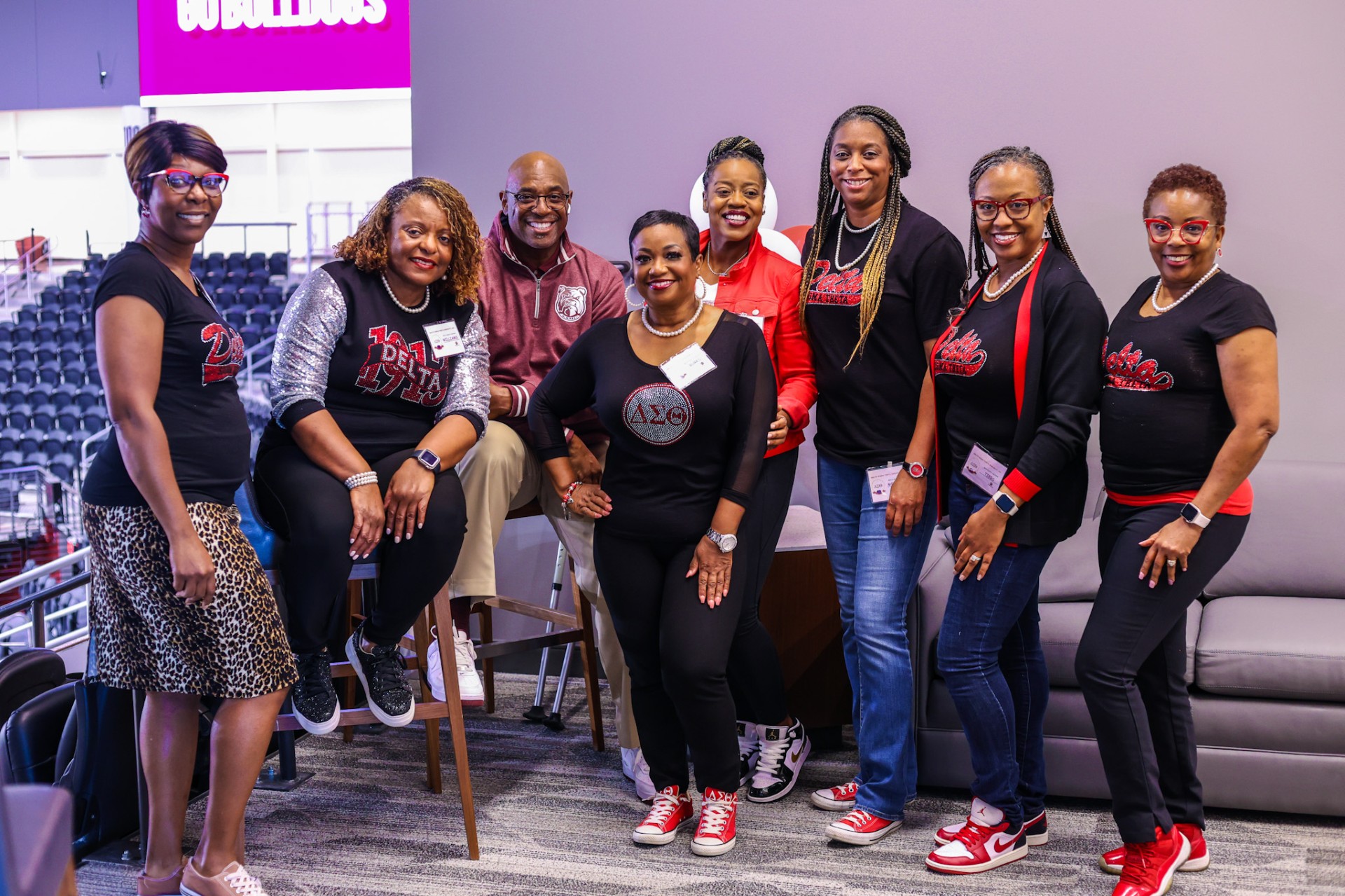 Deltas with Director of Athletics Dr. Paul A. Bryant