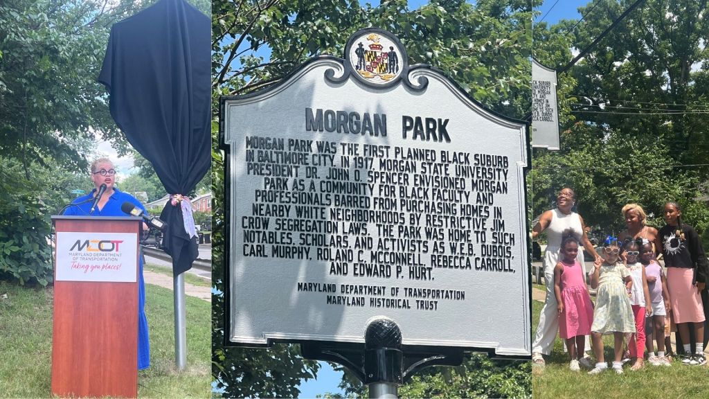 Morgan Park, one of Baltimore’s oldest african-american neighborhoods receives its official historical marker. 