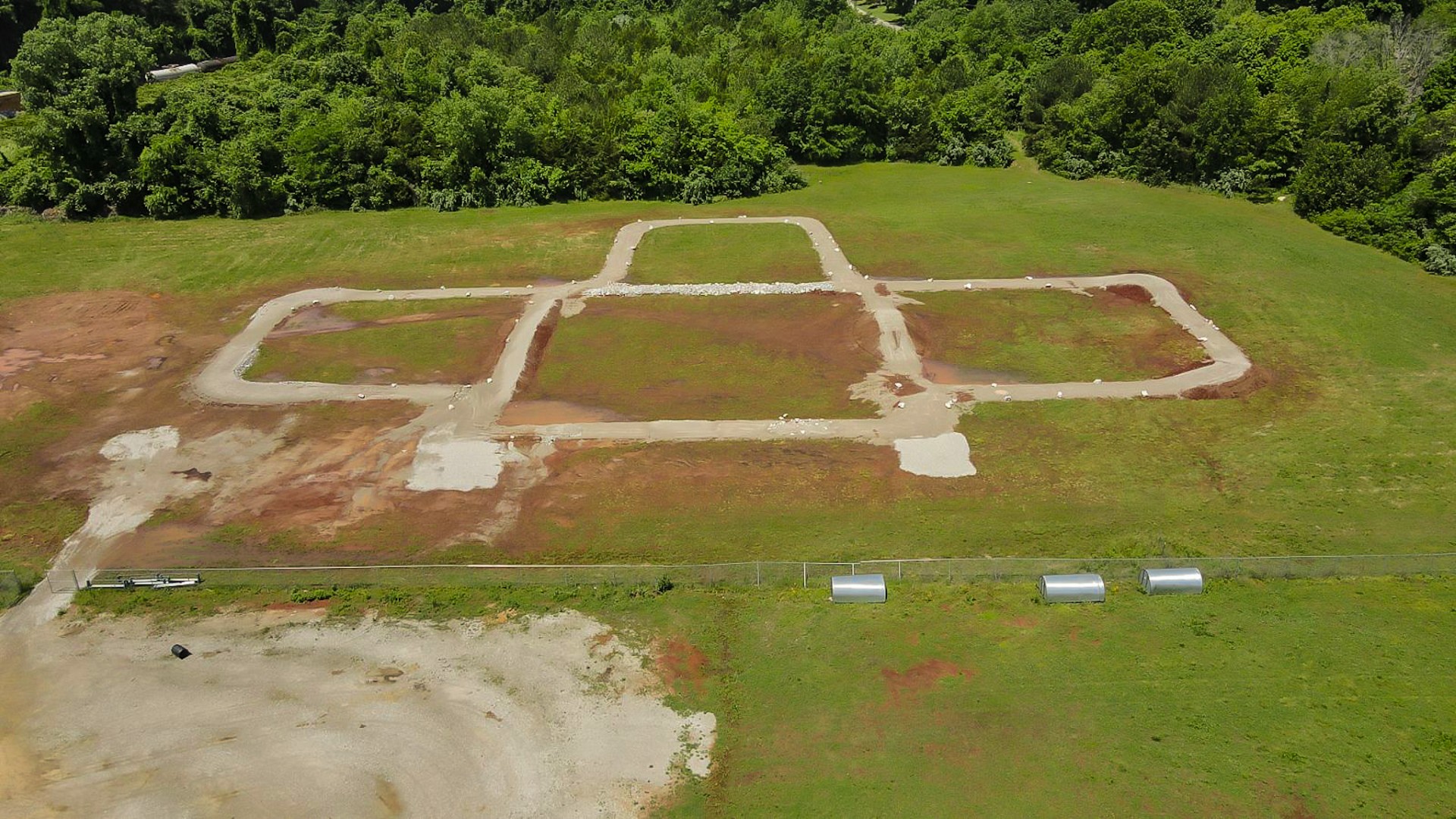 Custom-built track outside Agribition Center