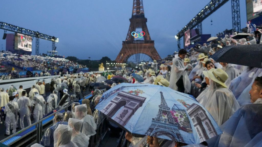 Paris Olympics kicks off with ambitious but rainy opening ceremony on the Seine River