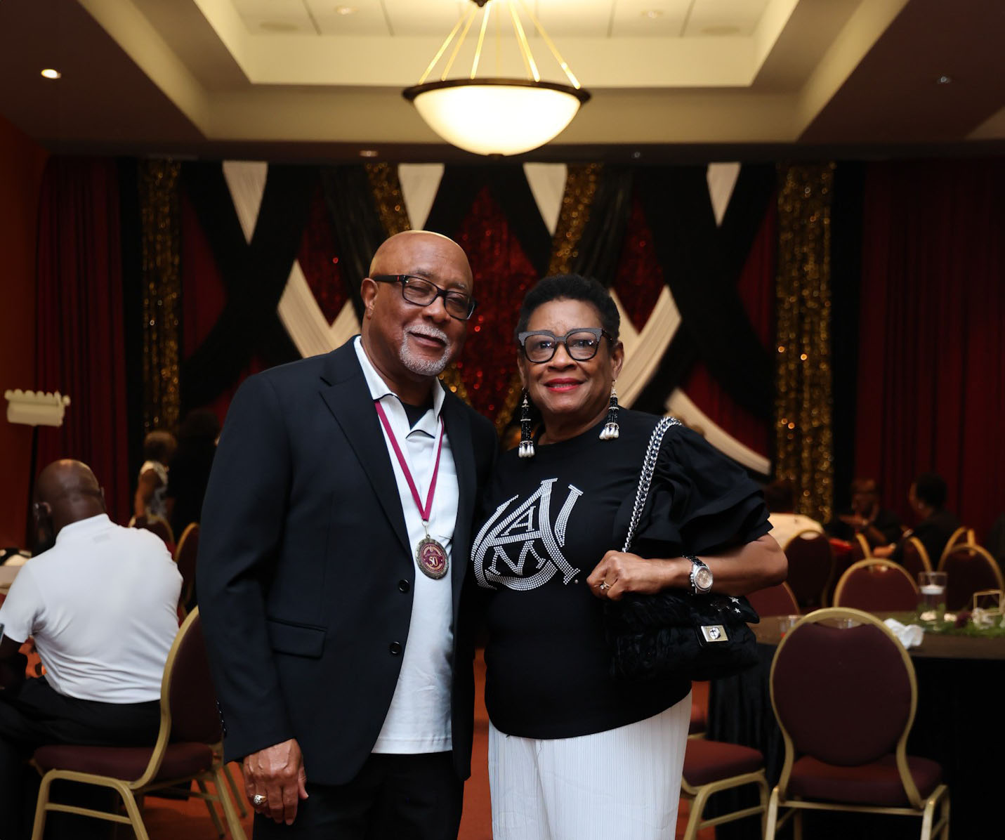 Barnes with his wife and fellow AAMU alumnus