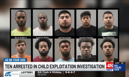 North Alabama operation nets 10 arrests in child trafficking sting