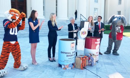 Beat Auburn, Beat Bama food drives kick off with Gov. Kay Ivey at Alabama Capitol