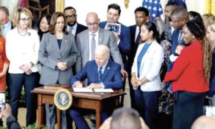 Mayor Woodfin joins Biden, Harris to sign executive order against gun violence