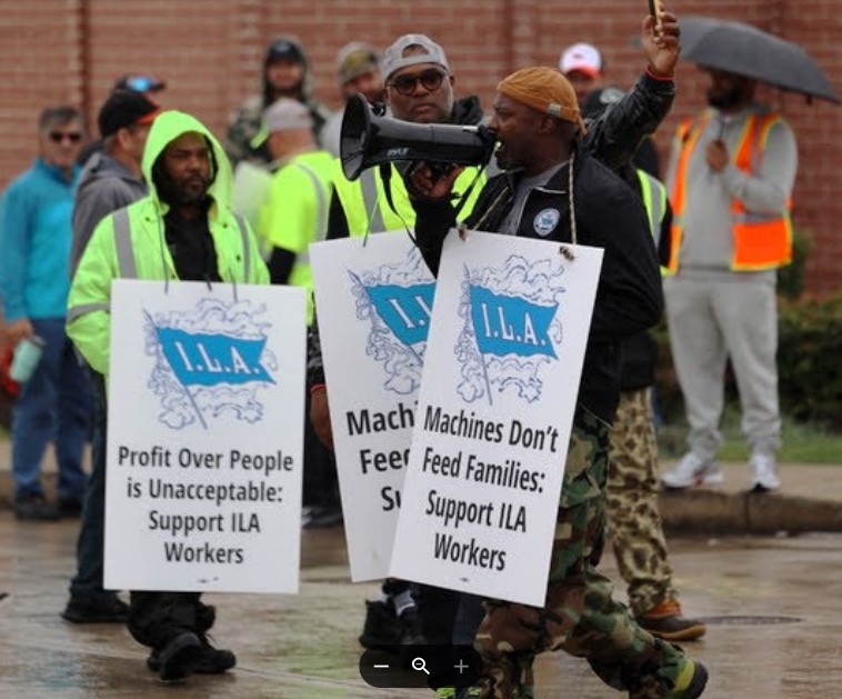 United they stand: Dock workers and longshoremen in Baltimore join national strike for better wages and job security