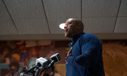 Governor Wes Moore and Mayor Brandon Scott speak at Morgan State on Election Day