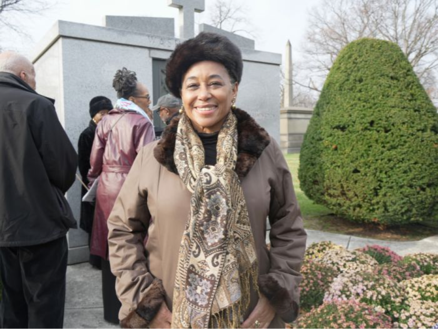 Devorah Crable, one of the MHWLC’s founding members at the wreath-laying ceremony (Photo Credit: Tacuma R. Roeback).