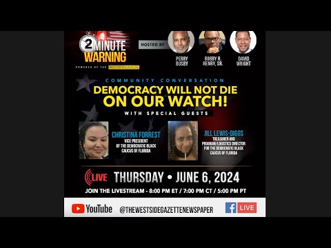 2 Minute Warning LIVEstream – “Democracy WILL NOT DIE on our watch”