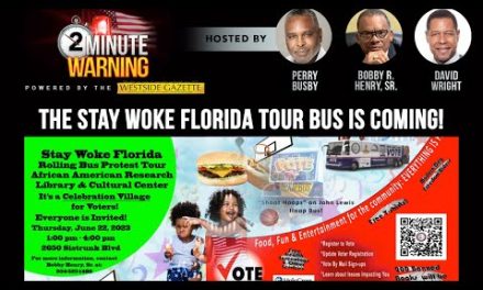 2 Minute Warning – The Stay Woke Florida Tour Bus is coming!