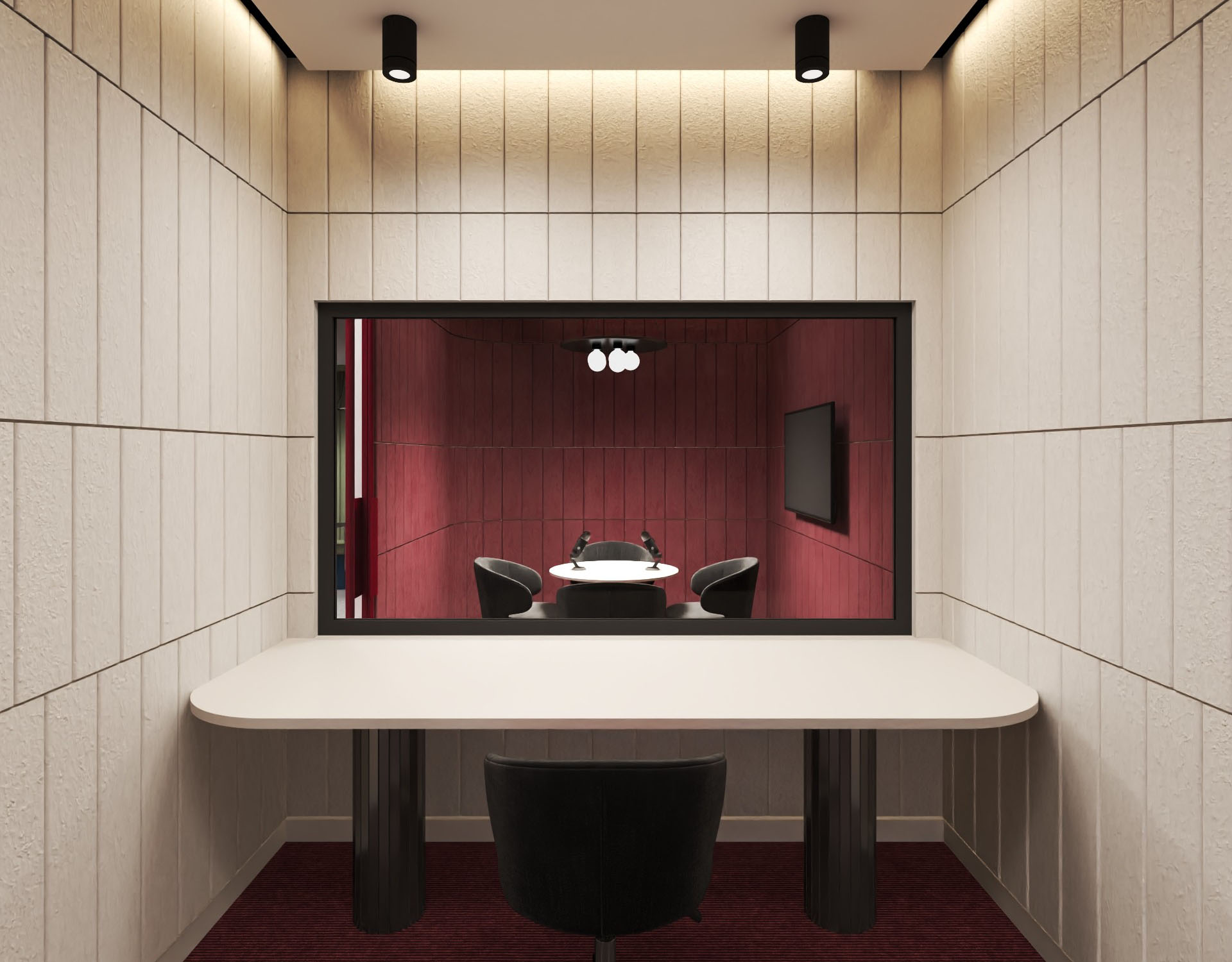 Rendering of two offices in the AAMU Venture Hub