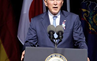 George W. Bush speaking in Huntsville as guest of healthcare nonprofit