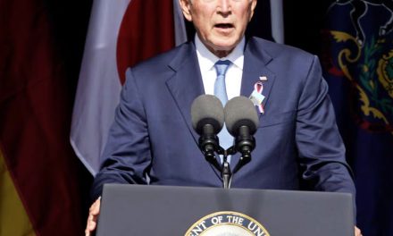 George W. Bush speaking in Huntsville as guest of healthcare nonprofit