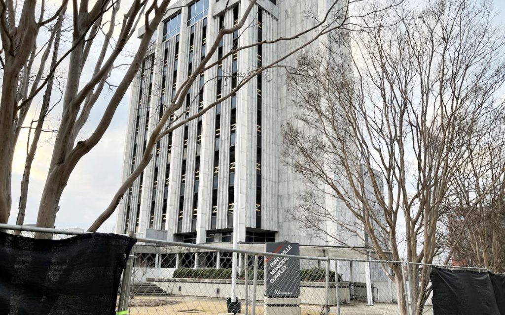 Demolition about to begin on old Huntsville city hall; park plans revealed