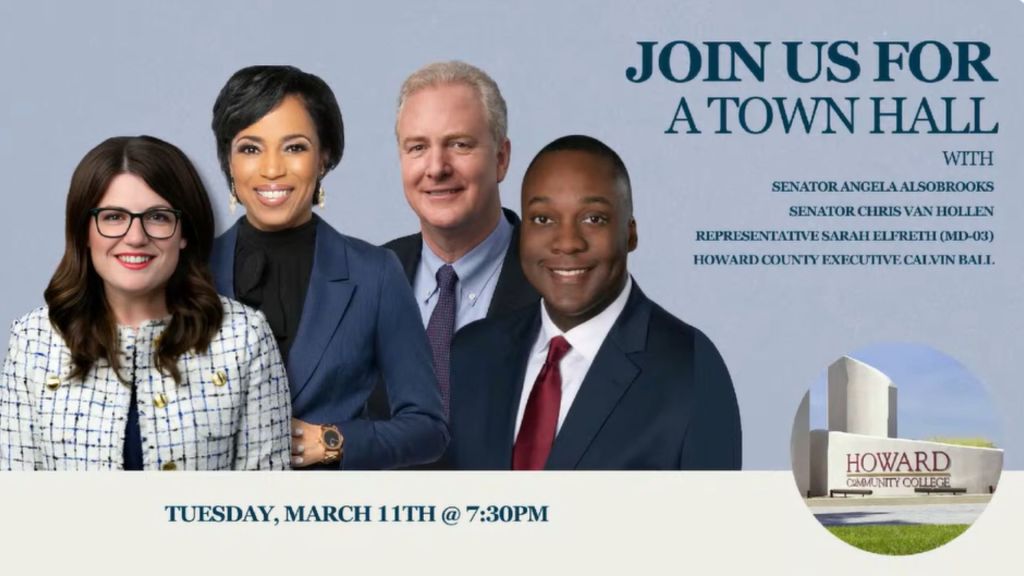 In crowded town hall, Maryland constituents air worries about government cuts