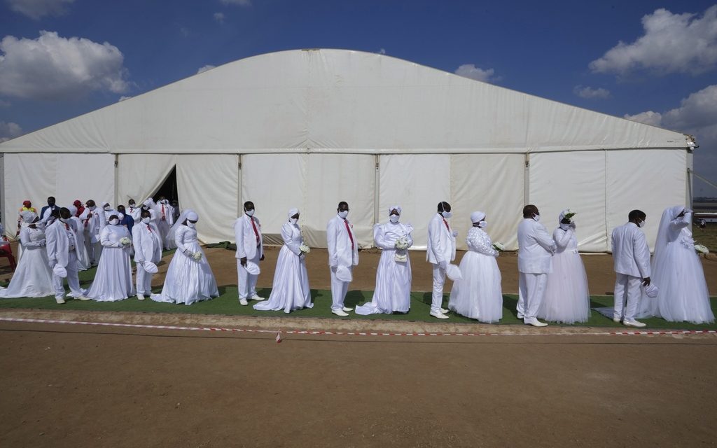 A Pentecostal church in South Africa holds mass Easter weddings for 3,000 people, some polygamous