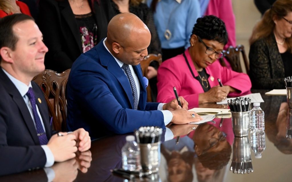 Gov. Moore holds first bill signing of 2025 with focuses on workforce growth
