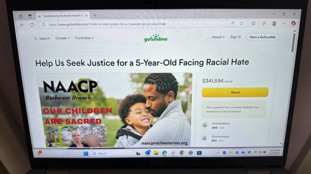 A woman who called a Black child a slur has raised a backlash but also thousands of dollars