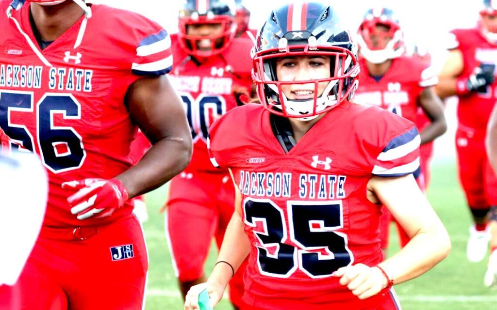 Female kicker who made HBCU football history is turning pro. And staying in school