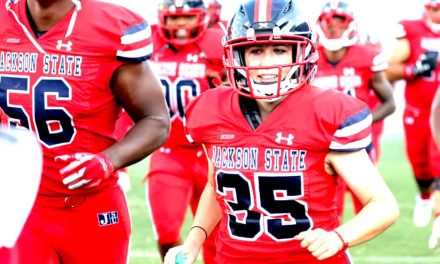 Female kicker who made HBCU football history is turning pro. And staying in school