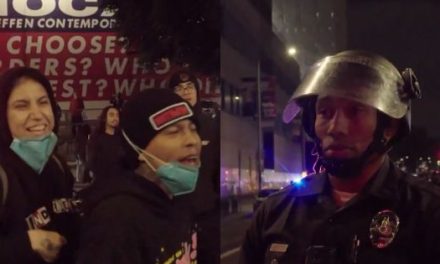 Latino Protesters Caught on Video Yelling Racial Slurs at Black Police Officer