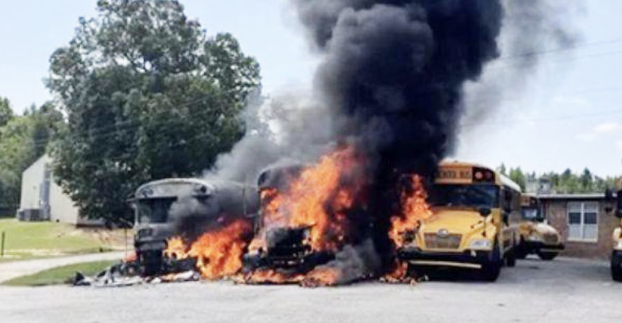 Two 10-Year-Old Kids Charged After Setting Fire to School Buses in Mississippi