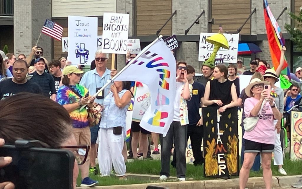 Marjorie Taylor Greene’s Visit Sparks Protest, Book Drive, and Political Clash