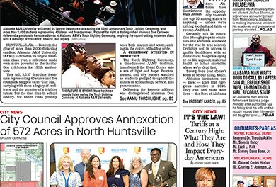 8.20.25 LEGAL NOTICE: PLANNING COMMISSION OF THE CITY OF HUNTSVILLE, ALABAMA August 20, 2025 NOTICE OF PUBLIC HEARING 