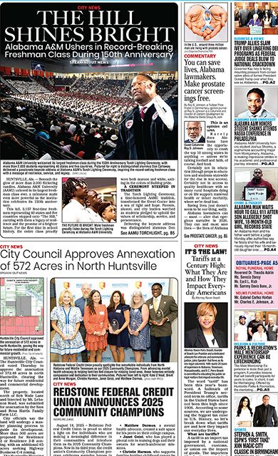 8.20.25 LEGAL NOTICE: PLANNING COMMISSION OF THE CITY OF HUNTSVILLE, ALABAMA August 20, 2025 NOTICE OF PUBLIC HEARING 