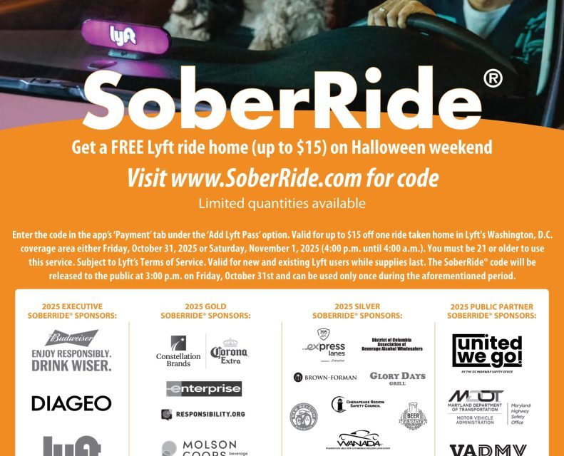 Free Halloween weekend Lyft rides throughout Greater Washington prevent drunk driving