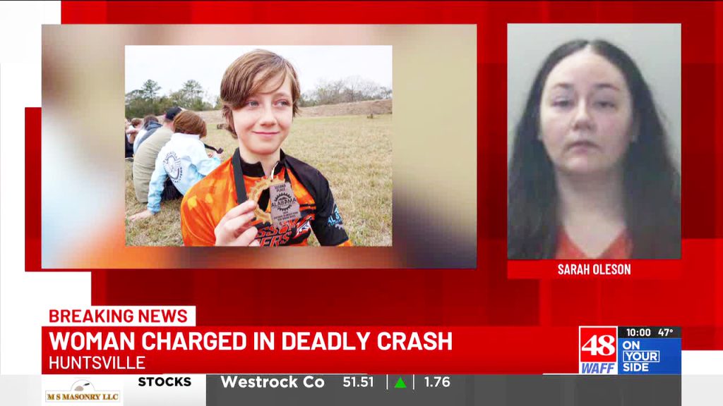 Huntsville Woman Charged With Reckless Murder in DUI Crash That Killed 13-Year-Old Cyclist
