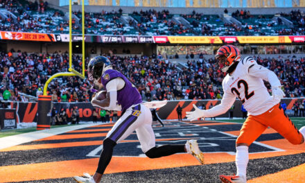 Lamar Jackson’s 2 TD passes, long pick-6 propel Ravens to 24-0 win over Bengals