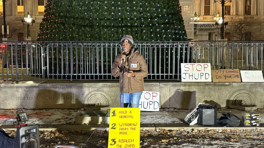 Baltimore residents demand end of private police force at Johns Hopkins University