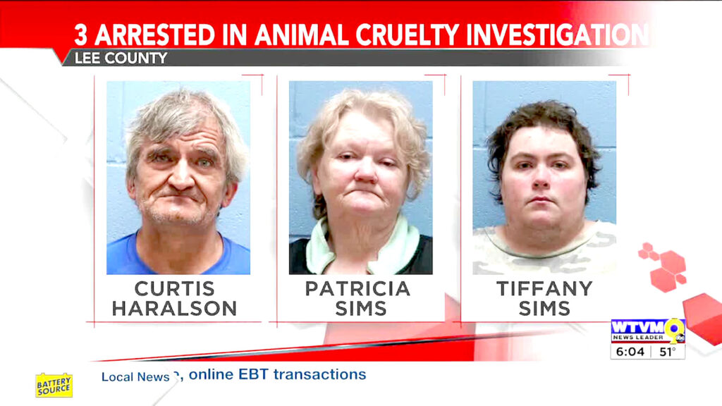 Three Arrested after 29 Dogs Found Dead in Backyard, 24 more Dogs Alive Inside Lee County Home