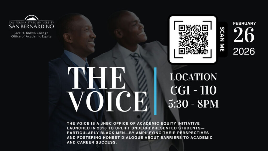CSUSB to host The Voice 2026: A Community Conversation on Supporting African American Men