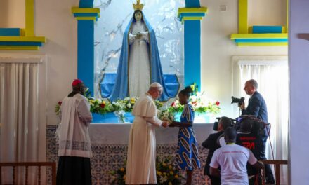 Pope prays at Catholic shrine in Angola that was a center of African slave trade
