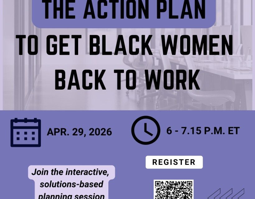 EVENT: The action plan to get Black women back to work