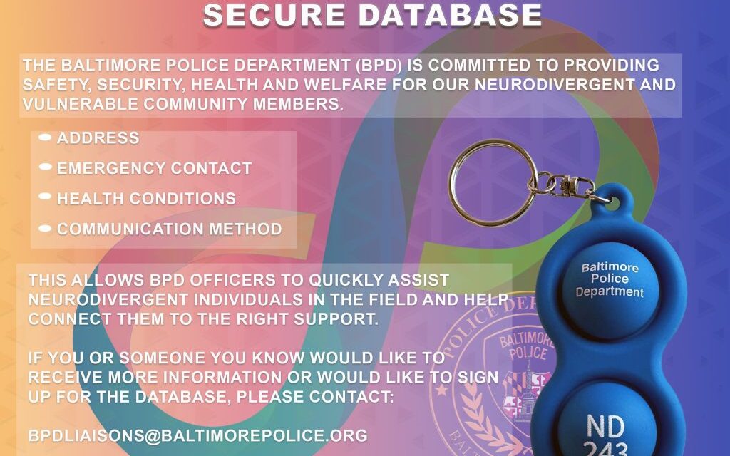 Baltimore Police Department launches neurodivergent individuals database, expands tools to support safer interactions
