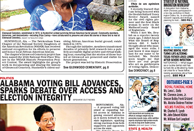 4.8.2026 LEGAL NOTICE: NOTICE TO THE PUBLIC: Huntsville Historic Preservation Commission  