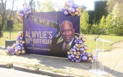 Funeral home founder Al Wylie celebrates his 80th birthday with street renaming ceremony