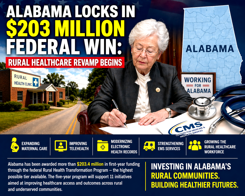 ALABAMA LOCKS IN $203 MILLION FEDERAL: RURAL HEALTHCARE REVAMP BEGINS